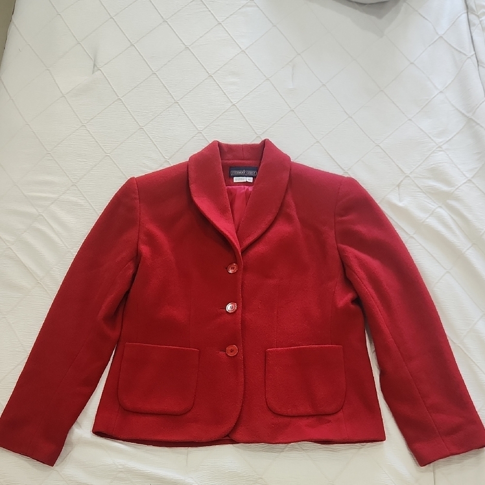 HERMAN GEIST Red Women's Blazer - Picture 3 of 9